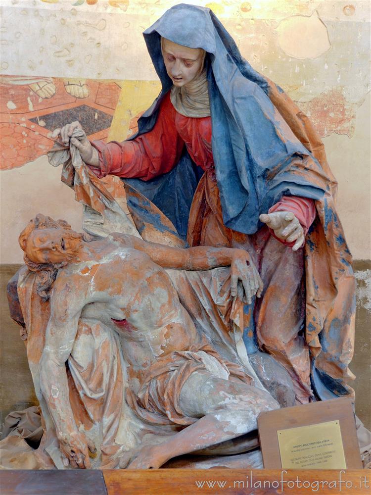 Milan (Italy) - Terracotta Pietà in the Basilica of San Lorenzo Maggiore
